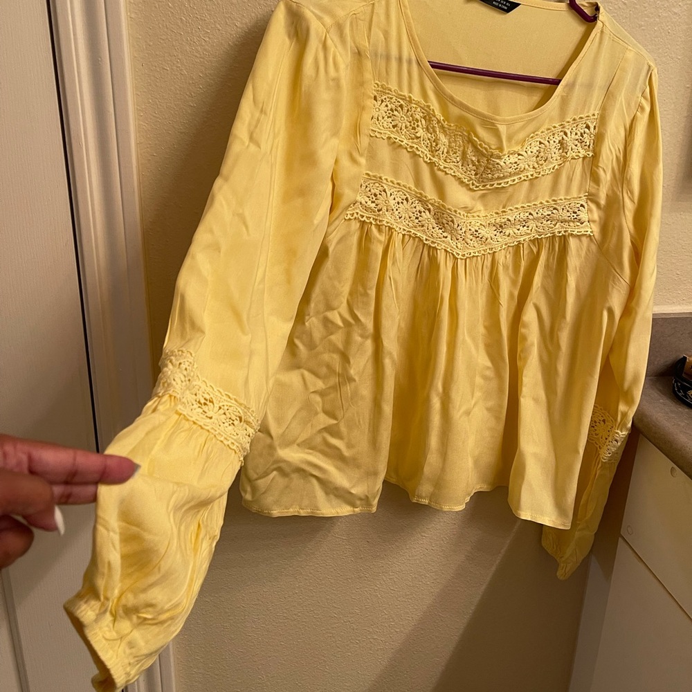 Yellow boho top